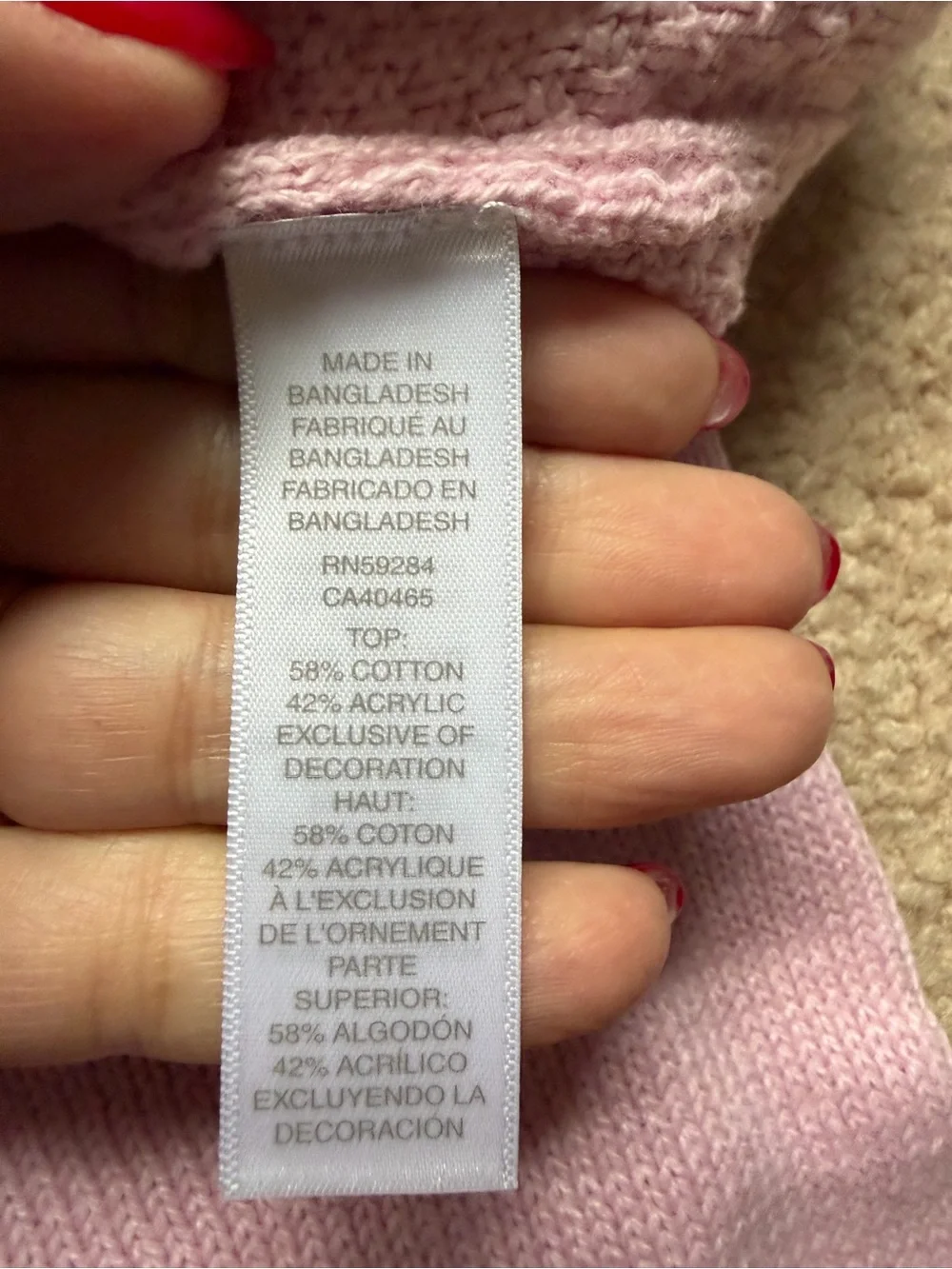The Children’s Place Baby Girls Knit Sweater Pant Set NWT 9-12M Luxe Lilac - Picture 8 of 9